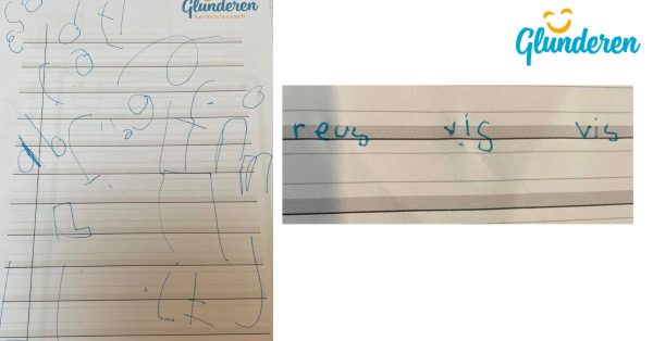 Bram aan het schrijven 1